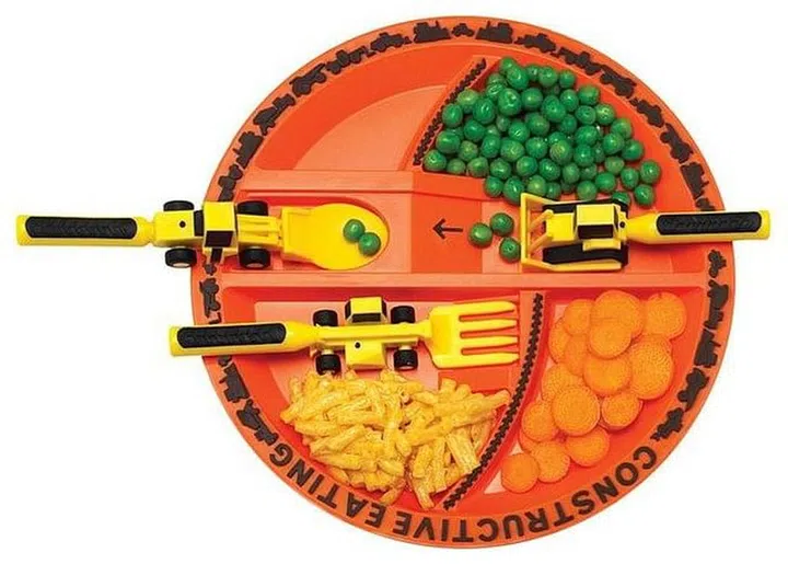 Construction line dinner set, $62.68, from Constructive Eating.