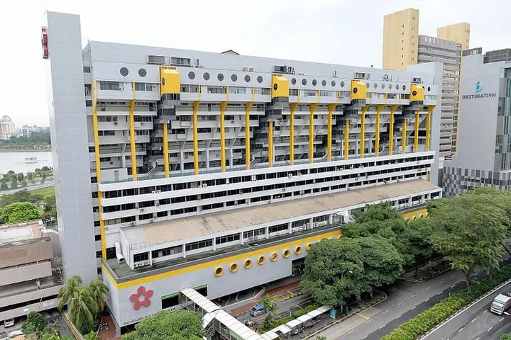 Golden Mile Complex was completed in 1973 and has since become known as Little Thailand. Aerial view of the building
