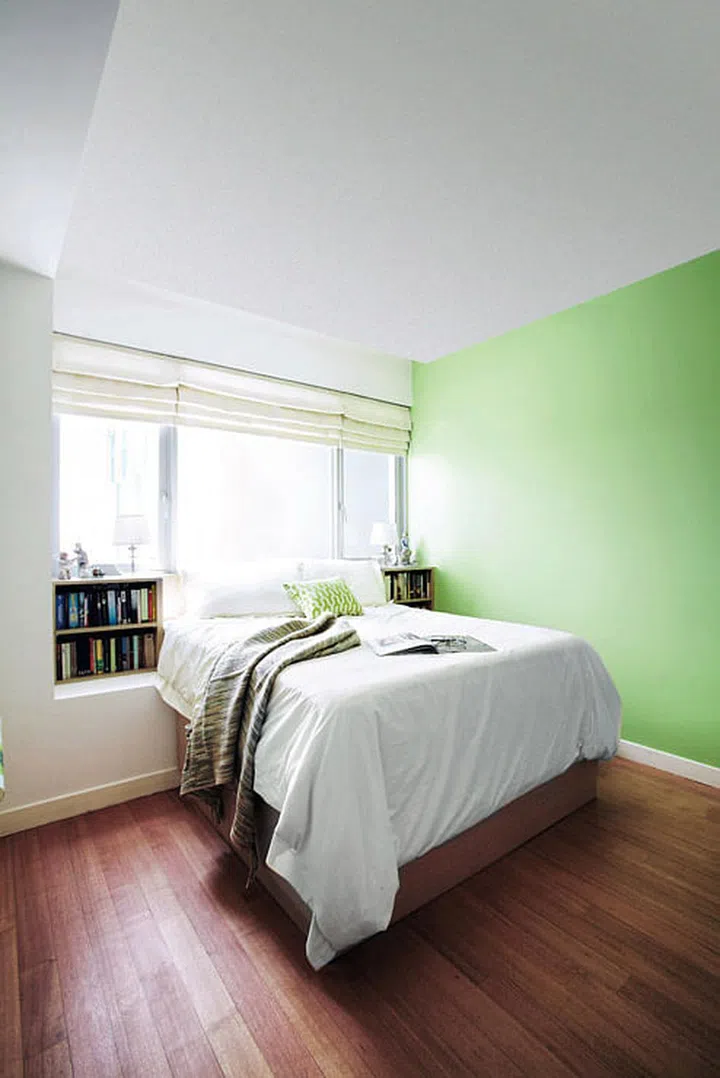 The interior designer at KZ Designs suggested a green theme for the guestroom as it’s a fresh yet relaxing colour.
