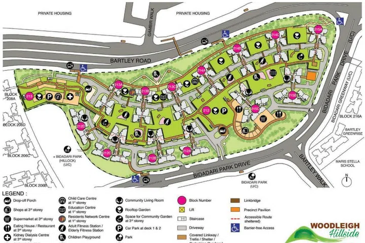 Woodleigh Hillside BTO site plan.