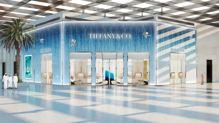 Artist’s impression of the Tiffany & Co. storefront within the upcoming Saadiyat Grove in Abu Dhabi.