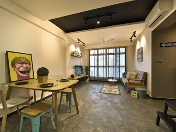 A home with a throw-back to all things natural and raw, with a tribute to the basic elements. A 4-room BTO HDB flat that stands apart from the rest.