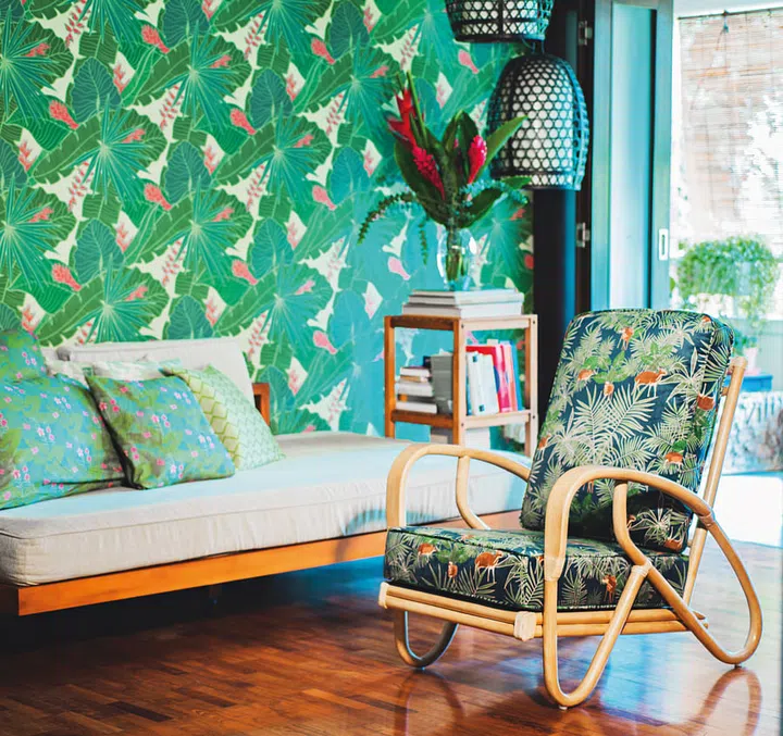 The Maverick Cane Chair x Binary Style in ‘Sang Kanchil Mouse Deer’ Velvet is made to order from $770 from Scene Shang.