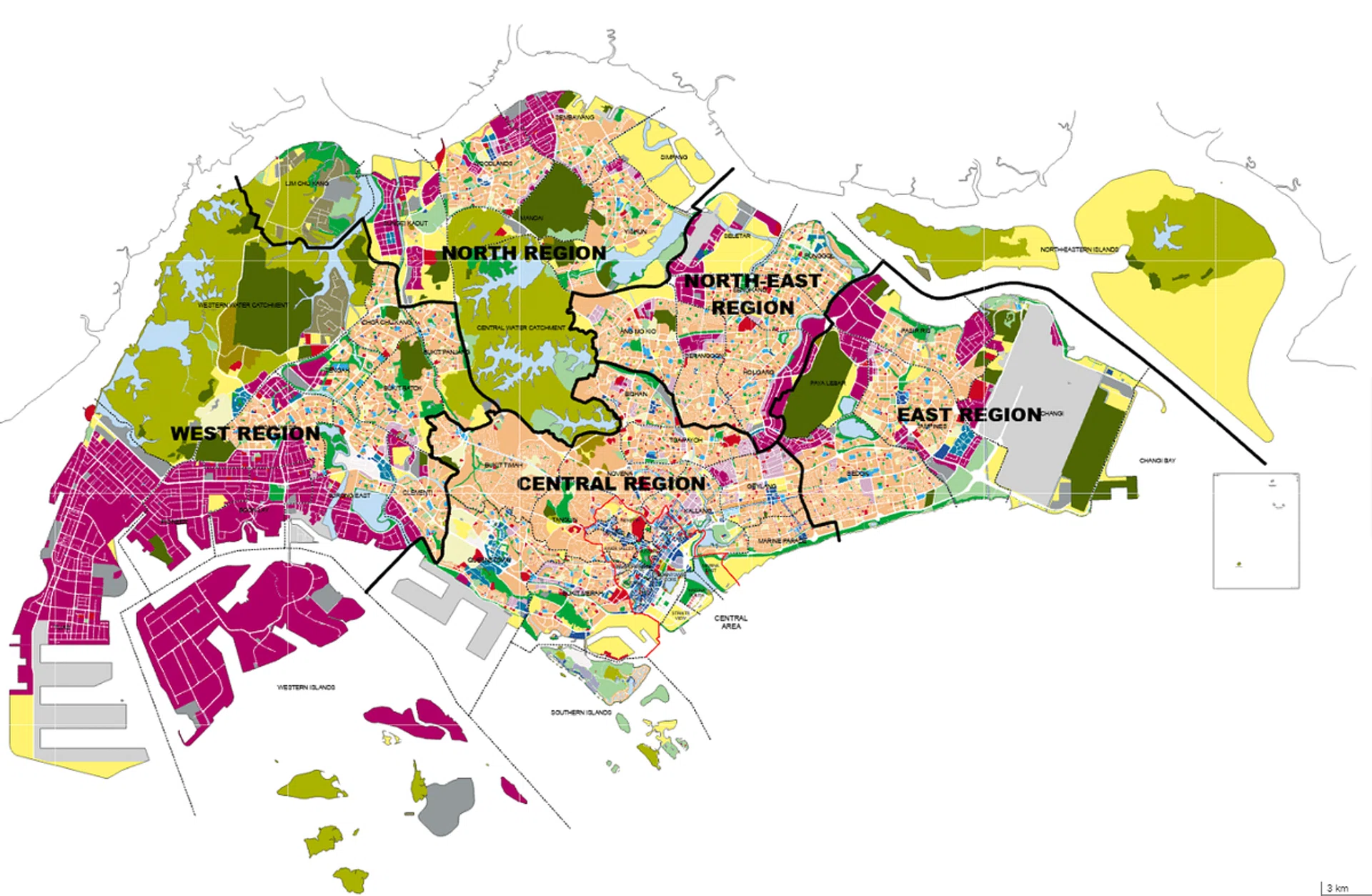 URA Master Plan Map. Image screengrab from URA Master Plan URA Space website