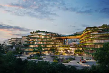 Artist’s impression of the community mall at the upcoming Layan Verde integrated development in Phuket.