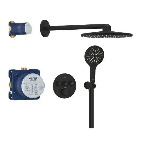 GROHE Grohtherm SmartControl Concealed Shower System with Rainshower SmartActive 310 Head Shower Set