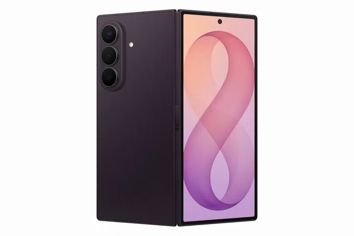 Samsung Galaxy Z Fold 8 Ultra in Violet Shadow.