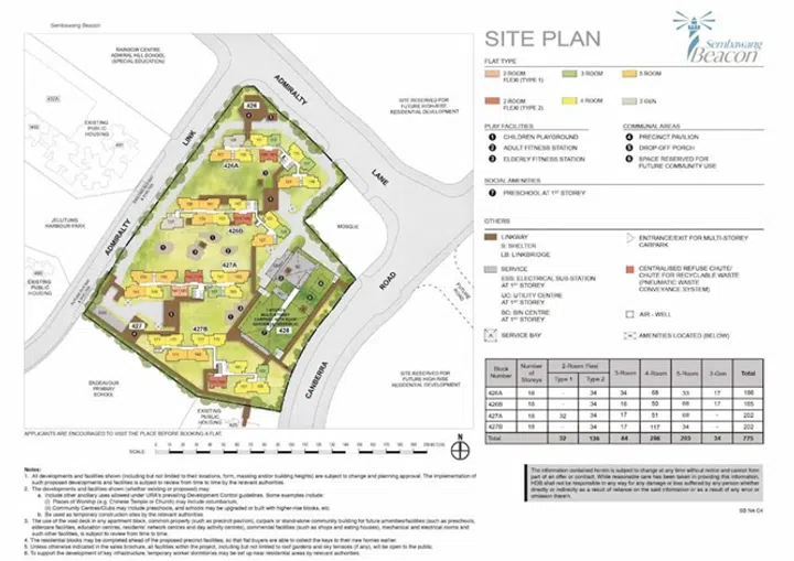 Sembawang Beacon site plan.