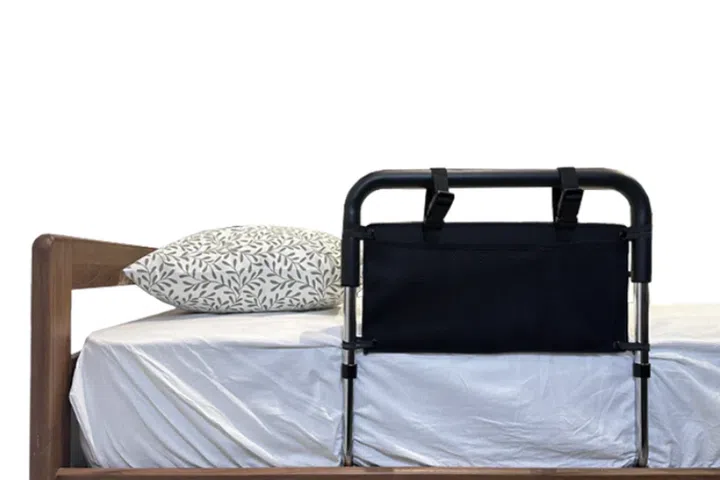 The HappyHome Adjustable Bed Rail is a simple and affordable option to provide the user with support for getting in and out of bed.