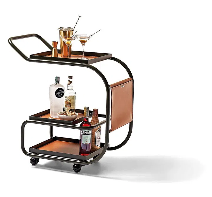 Hosting Christmas Dinner Party: 5 Organisation & preparation tips (Photo Opinion Ciatti Zenzero Bar Cart, $3,030, from Space Furniture)