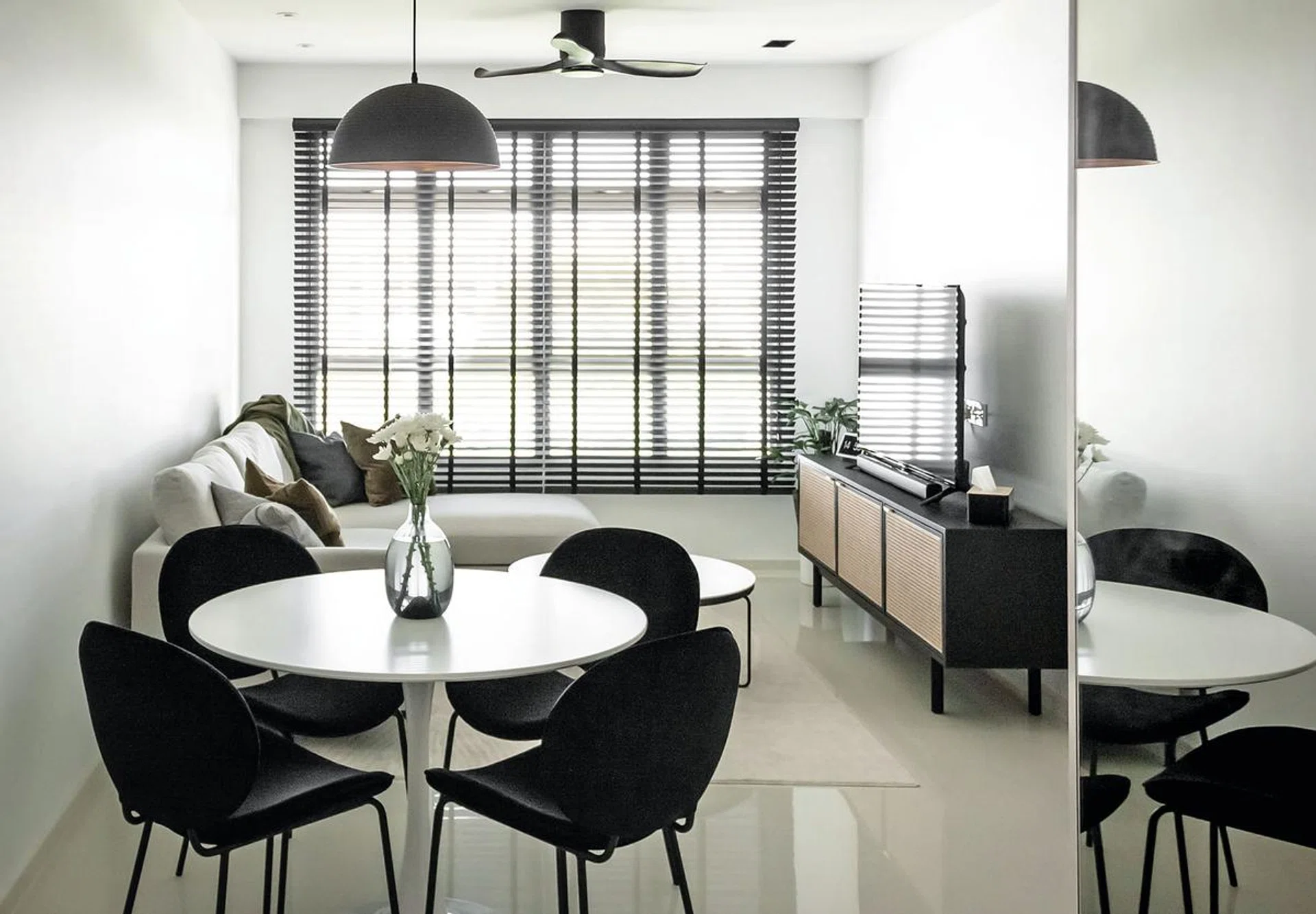 Meditative Japandi 4-Room HDB in Bukit Panjang for a single man (Before & After)