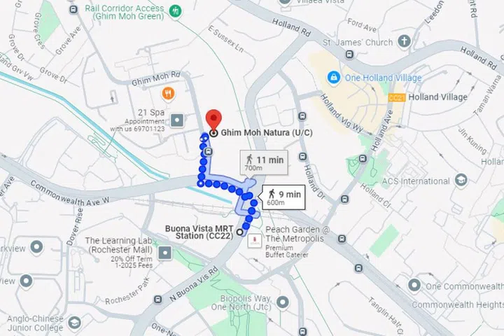 Ghim Moh Natura BTO is a 9-minute walk from the nearest Buona Vista MRT Station.