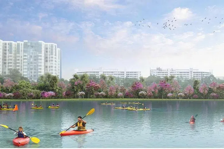 Kayaking facilities at Jurong Lake. PHOTO: COURTESY OF NPARKS