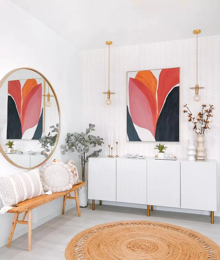 Herringbone patterned wallpaper from Hello Circus