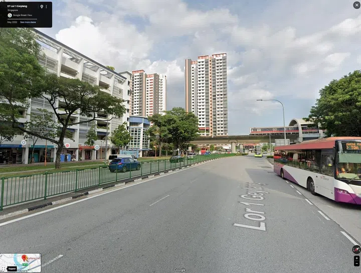 Street view of the Kallang Horizon BTO site. Screengrab from Google Maps.