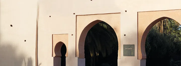 Exterior walls of the Royal Mansour Marrakech in Marrakech, Morocco.