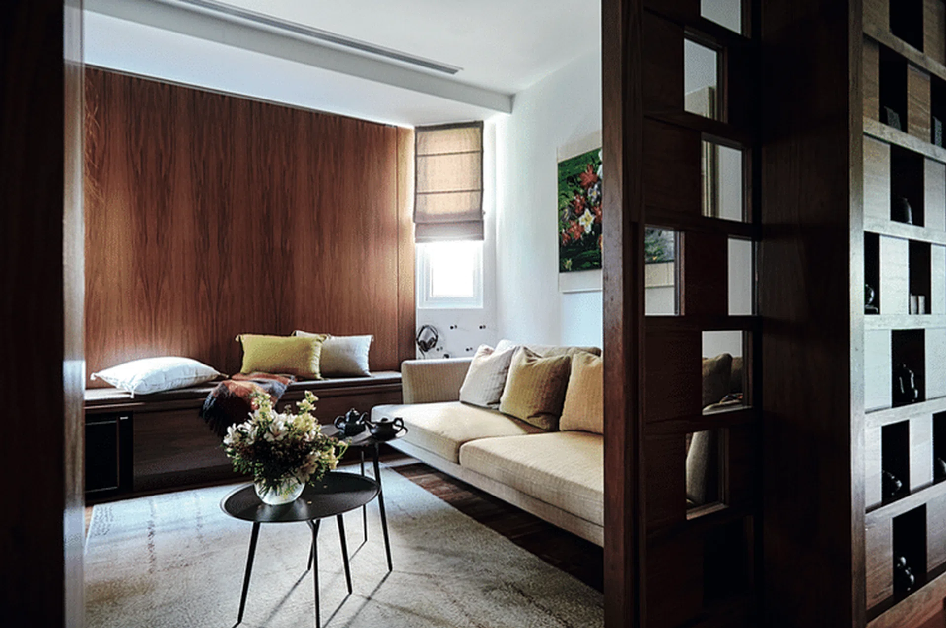 Living room. $400,000 Renovation for this three-bedroom condominium in Pasir Panjang.