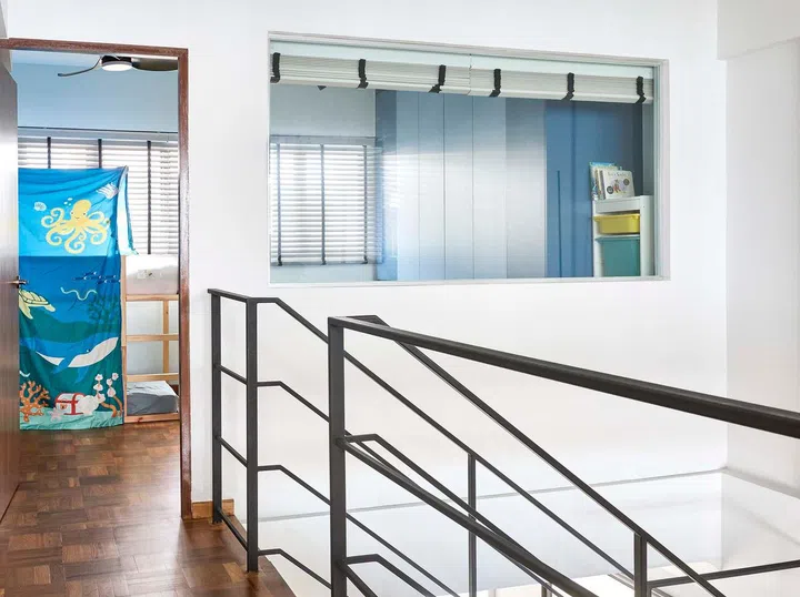 The kids bedroom is located on the second floor of this 1,614 sq ft Bedok Reservoir Maisonette.