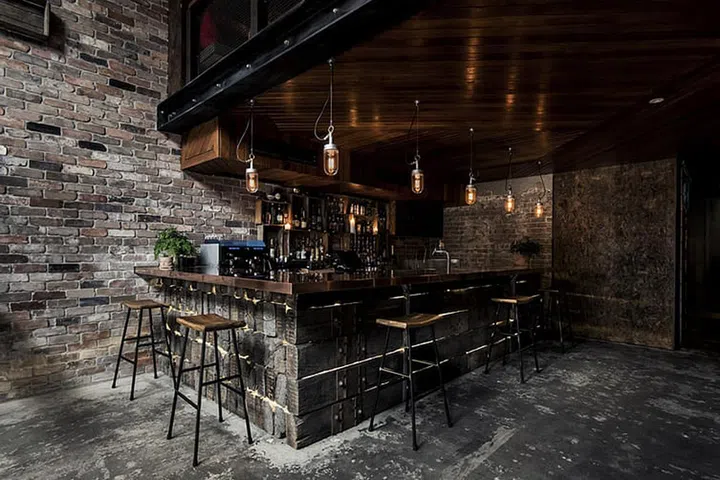 brick wall, donny's, sydney, singapore, exposed bulb, industrial style
