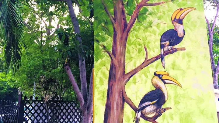 singapore mural at changi village