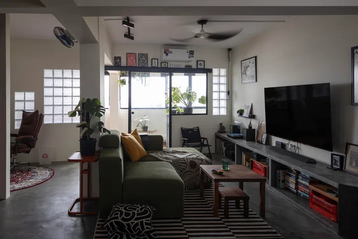 Collectible plants pepper the balcony space.