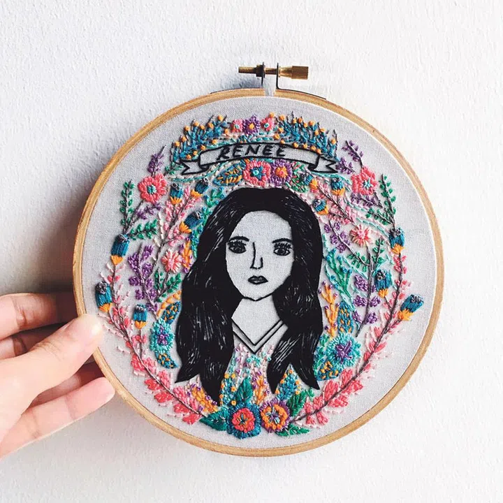 Customised Christmas gifts by Inez Tan embroidery designer