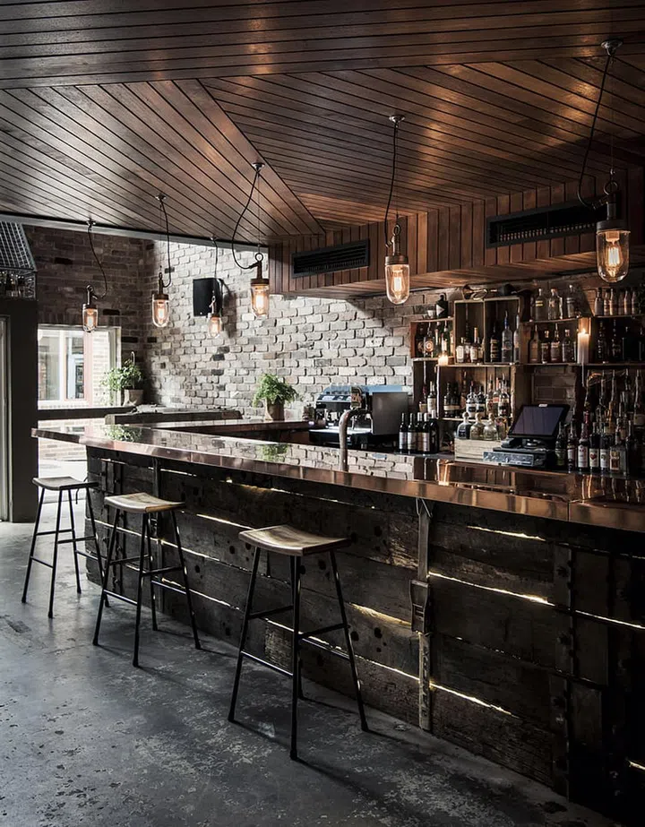brick wall, donny's, sydney, singapore, exposed bulb, industrial style
