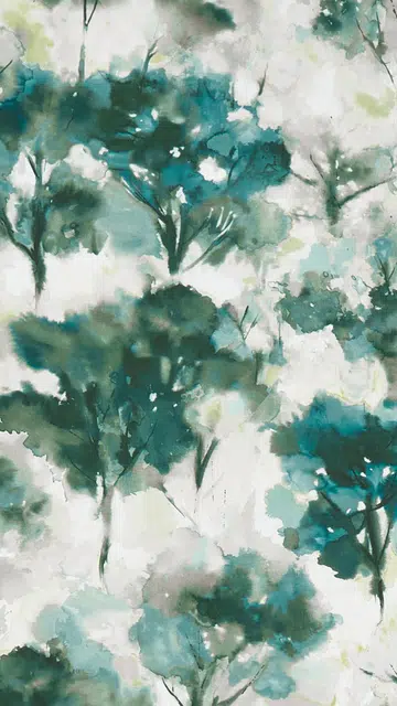 Clarke and Clarke Sagano Forest print cushion and chairs