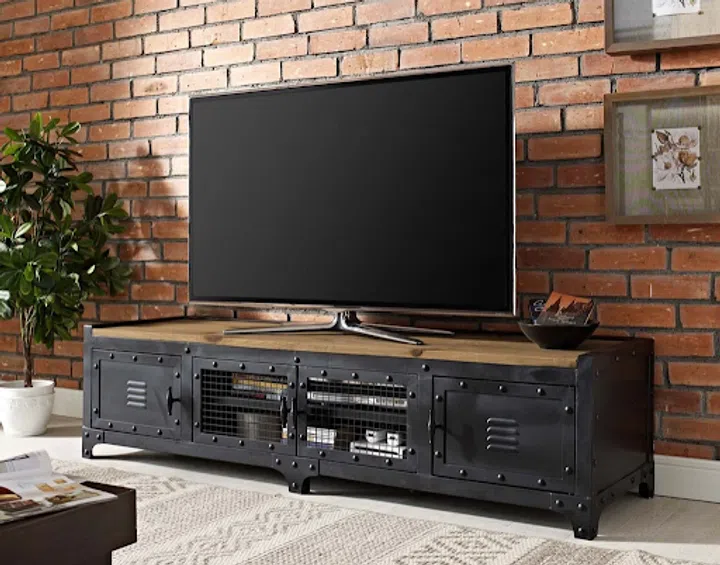 Loft Home Industrial Steel TV Console MYSTEEL