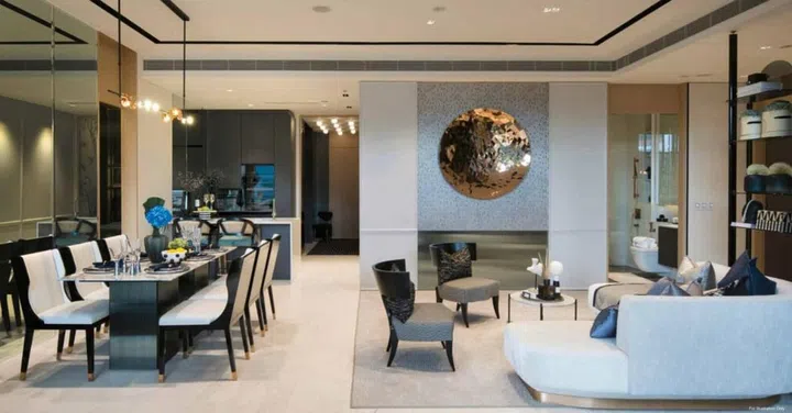 Artists impression of showroom within Cairnhill 16 condo. Image from official Cairnhill 16 website