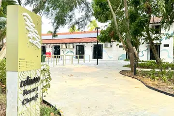 View of Coliwoo Resort Changi from the back gate for easy access to Pasir Ris Park.