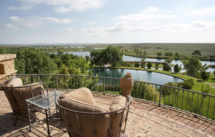 There are many terraces and porches to take in the views.