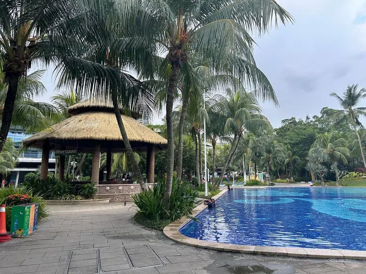 Swimming pool next to the Forest Bar was open to visitors. Photo Isabel Lim