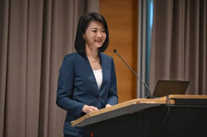 Senior Minister of State for National Development and Transport Sun Xueling speaking at the Singapore Estate Agents Conference on July 28, 2026.