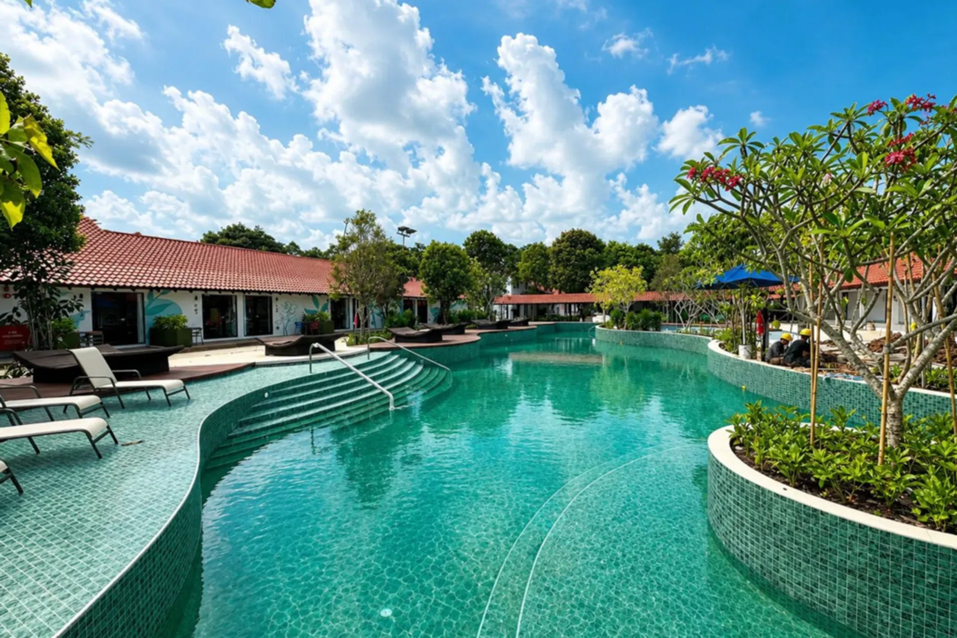 Coliwoo Resort Changi pool view.