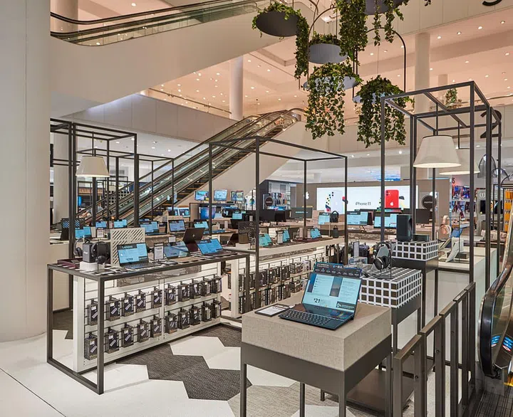 The laptop and computers section at the Harvey Norman Millenia Walk flagship store in 2020. Harvey Norman carries a range of computers from top brands including Acer, Apple, Asus, HP, Lenovo, LG, Microsoft, Samsung and more.