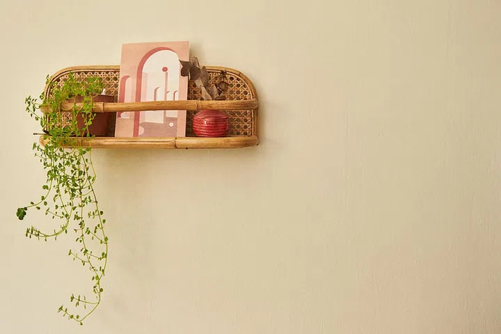 The owners paid attention to details around the home, such as this rattan holder.