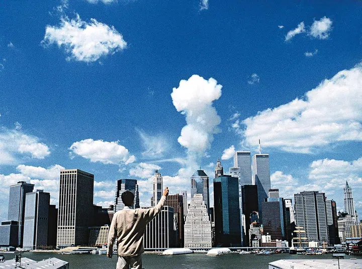 The Century with Mushroom Clouds: Project for the 20th Century (Looking toward Manhattan) photograph taken in 1996.