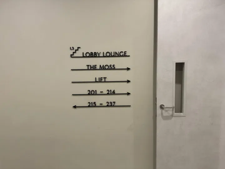 Clear directions to help guests navigate the oddly nostalgic and familiar old-school Singaporean school layout.
