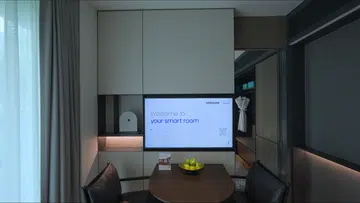 There are 3 Samsung-fitted smart rooms across Studio Deluxe and 1-Bedroom Deluxe units at the Fraser Residence River Promenade serviced apartment.