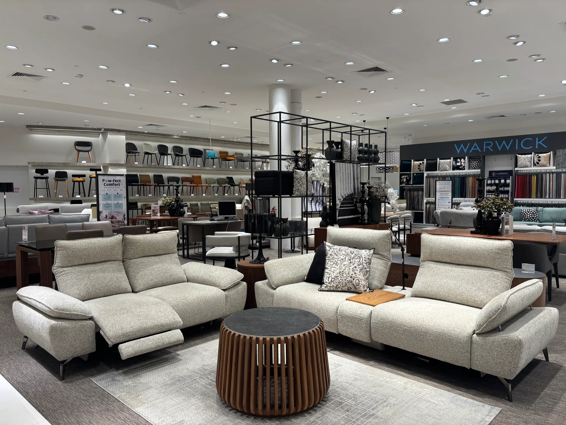 A wide range of recliner sofas awaits on the second floor of Harvey Norman’s flagship store in Millennia Walk.