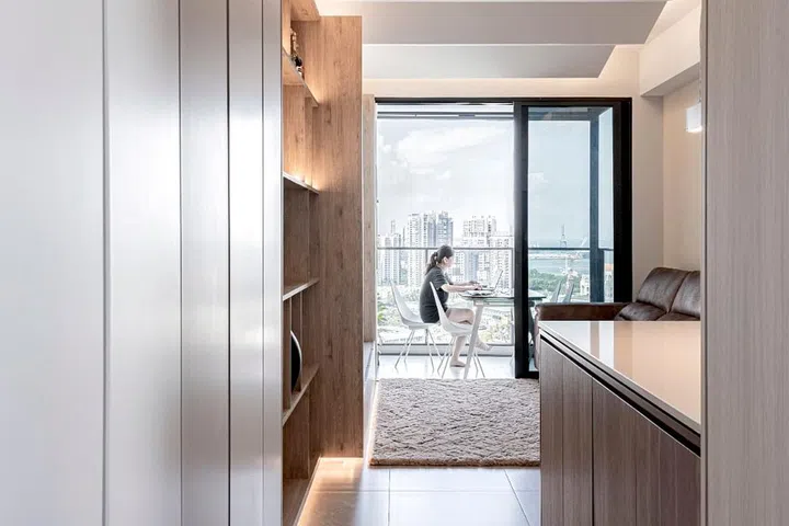 One of the requests was for the home office to be situated in the balcony.