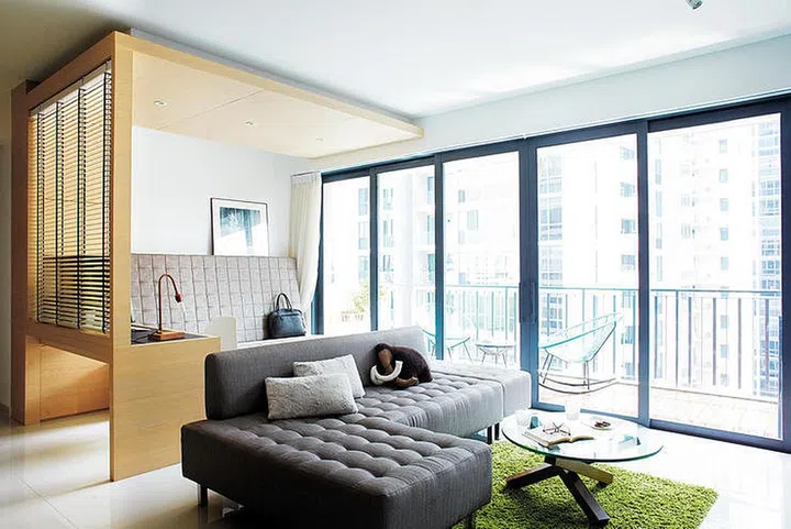 living room ideas L-shaped sectional sofa middle 