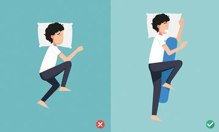 Best and worst positions for sleeping, illustration vector