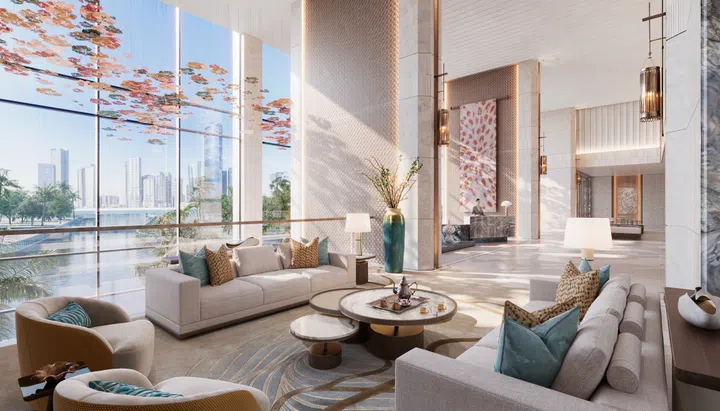 Ground floor entrance to the upcoming Rixos Al Reem Residences in Abu Dhabi, UAE (completion in 2029).