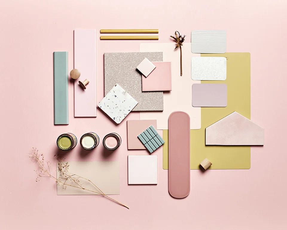 Kitchen tiles and laminates from Hafary, Ikea, GF+A, Catalyste, Formica, Tak. Nippon Paint Dried Palm NP BGG 1721 T; Cotton White 1136; Home Sweet Home NP R 1271 P.