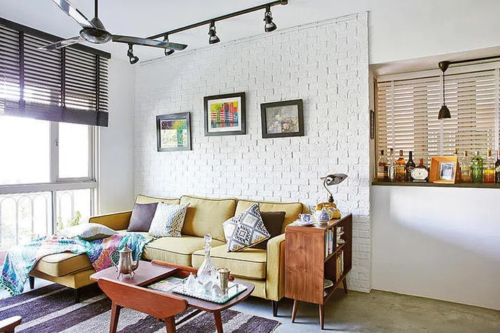 Paired with a colourful mix of soft furnishing and decor. (Interior design: Space Matters)