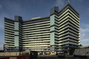 Tan Boon Liat building at sunset.