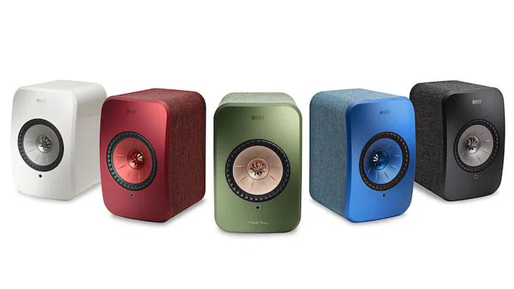 Different colours of the LSX speakers from KEF.
