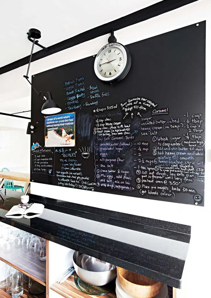 blackboard, vintage, dining area, living room, house tour, homes